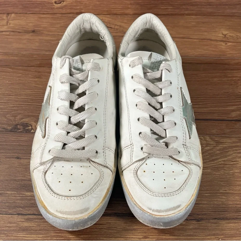 Golden Goose ‘Stardan’ White Leather Sneakers Women’s Size 38 (8) Shoes - Picture 7 of 12
